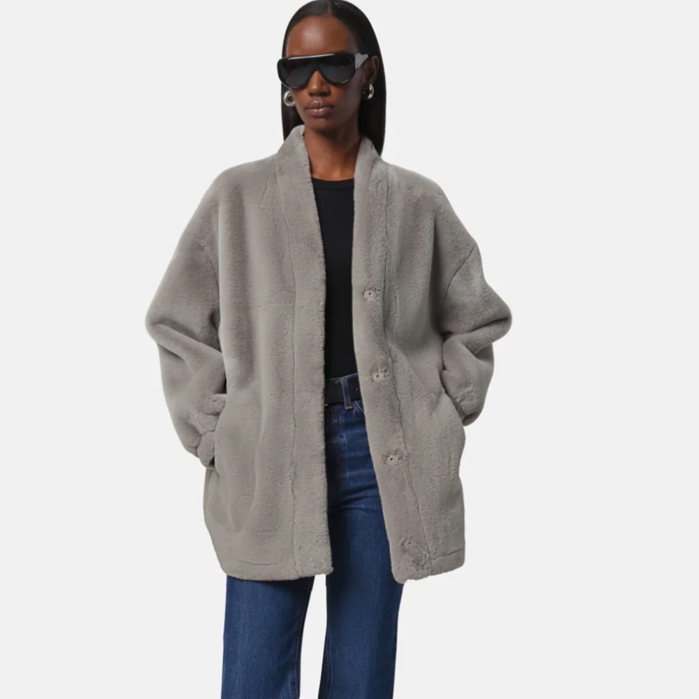 New w tags Apparis JANE coat Gray Faux Fur Jacket
Current seas sold out $325